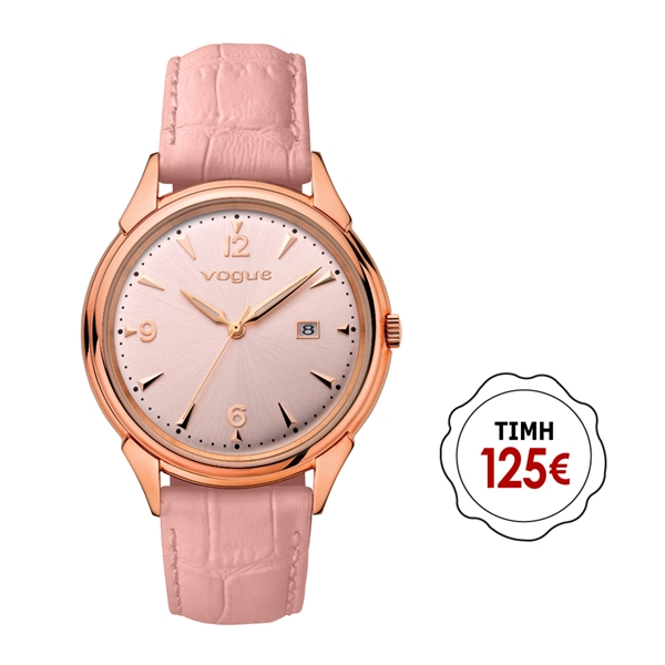 Back to 50`s Pink Leather Strap